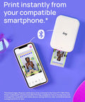 Ivy 2 Mini Photo Printer For IPhone And Android Zero Ink ZINK Tech Print Sticky Back Photos Directly From Your Smartphone On The Go No Ink Needed Quick Colorful Prints In Pure White Finish