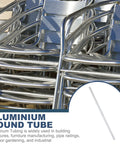 Sturdy 6063 Aluminum Tubing Seamless Round Tube With 8 mm OD 2 mm ID 300 mm Length 3 mm Wall Thickness For DIY Friendly Pro Grade Projects Industrial Decor Metal Craft And Hobby Builds shown in metal chair frame context.