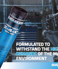 Quicksilver 2-4-C Marine Grease with PTFE, 3 oz cartridge, blue label