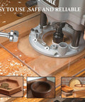Bowl And Tray Template Router Bit With Heavy Duty Bearing Guide Half Inch Shank and One Quarter Inch Radius Drop Dead Durable Industrial Carbide Build in use with CNC router.