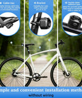 Bike Alarm With Remote And USB Rechargeable Power For Your Ride Vibration Motion Sensor Trigger Ultra Loud 110dB Anti Theft Alarm For Bicycle Motorcycle Electric Scooter IP65 Waterproof And Easy Mount Kit installed with cable ties and bracket