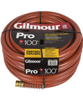 Heavy Duty Three Quarter Inch Water Hose 100 Foot, Workhorse Rubber and Vinyl, Kink Resistant, Rugged Red Cover, 400 PSI Burst Strength