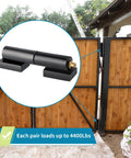Skelang 2-set 7-inch weld-on gate hinges, black barrel style for swinging gates; pair rated up to 4400 lbs.