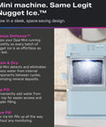 Portable Countertop Nugget Ice Maker Delivers Sick Chill Levels With Legit Chewable Snow Ice Ready Fast Features sleek, space-saving design.