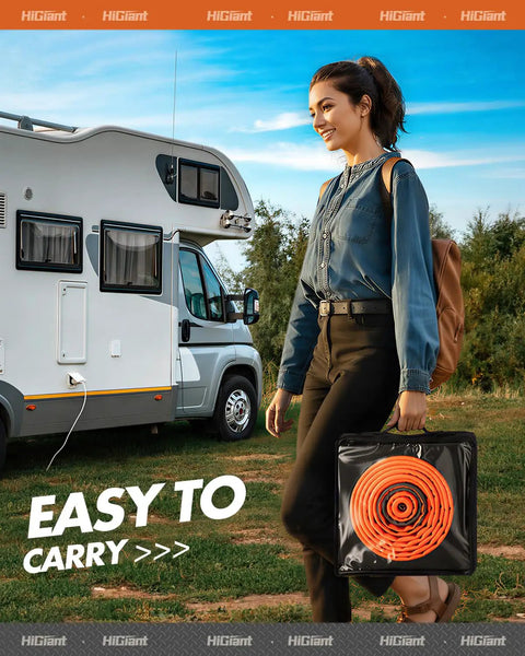 Woman carrying a compact 2 Pack 28 Inch Orange Collapsible Traffic Cones With Quick Pull Setup And Slick Fold Flat Storage.