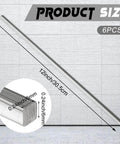 Six Piece 1/4 Inch Square Steel Bar Stock Set Cold Drawn Precision Key Stock Metal Bars Each 12 Inches Long Ideal For Milling Lathe Projects And Fabrication Tasks product image showing bar dimensions.