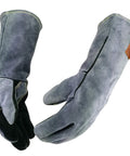 16 Inch Leather Welding Gloves 932F Heat Resistant Large Mitt For BBQ Oven Grill Fireplace TIG MIG Forge