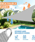Equilateral Triangle Shade Sail 6 Ft By 6 Ft By 6 Ft Outdoor Sun Blocking Canopy For Patio Garden Deck Pergola Light Gray