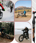 Fat Tire MTB Front Suspension Fork 26 Inch, 100mm Travel, 135mm Spacing, 9mm QR, 1 1/8 Straight Steerer on various terrains