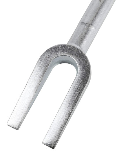 Pickle fork ball joint separator fork, tempered drop-forged steel, 15/16-inch tapered fork, close-up view