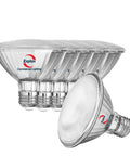 LED PAR30 Short Neck Flood Light Bulbs, 75W Equiv, Dimmable, 6-Pack displayed in waterproof full glass build