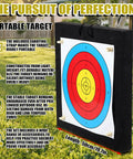 Archery Target For Backyard Practice 19.7 Inch Square 2 Inch Thick Foam Target With Cushioning EVA Material shown in outdoor setting.