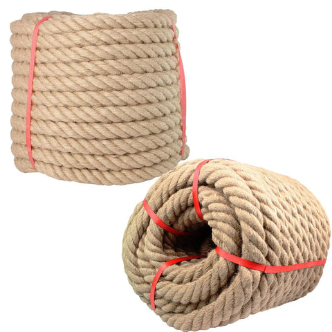 Heavy Duty Manila Rope 1 Inch By 100 Feet Twisted Natural Fiber For Landscaping Crafts Boating And Outdoor Projects Strong Tie Down For Home Garden Marine Gear And Everyday Hauling