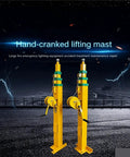 Smooth Cranking Manual Winch Mast For Outdoor Security And CCTV Cameras 3 To 9 Meter Adjustable Aluminum Telescopic Pole with hand crank.