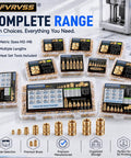Pro Grade Lead Free Brass Threaded Inserts Kit M5x8x7mm Heat Set Hardware For 3D Printing Parts displayed in organized storage boxes.