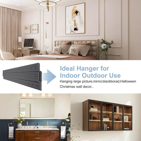 Heavy Duty French Cleat Hanger 30 Inch, Rock Solid Aluminum Wall Mount Bracket for indoor and outdoor decor use.