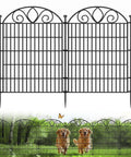 No-Dig 10-Panel Tall Garden Fence, 34 Inch High By 22 Foot Long Rustproof Metal Dog Fence For Yard And Flower Beds.