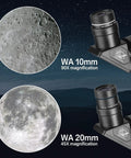 Magnified moon images with 80mm Aperture 900mm Focal Length Refractor Telescope For Grown Ups And Newbies Portable Travel Scope