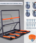 Heavy Duty Drywall Cart Dolly With 2200 Lbs Capacity Folding Panel Cart Extended Large Deck For Plywood Sheetrock Glass And Windows