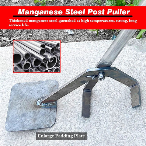Heavy Duty Manganese Steel Stump Extractor And Fence Post Puller With Serrated Anti Slip Grip Tackles Stubborn Roots And Hauls Concrete Forms Straight Out With Zero Hassle