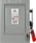 Heavy Duty 60 Amp 3 Pole 600 Volt Non Fused Safety Switch With Quick Make Quick Break Mechanism Rugged Enclosure front view