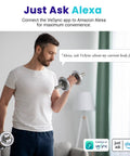 Man using Smart Scale For Body Weight And Fat Percentage With BMI And Muscle Mass Analysis, Full Body Composition Using Bluetooth