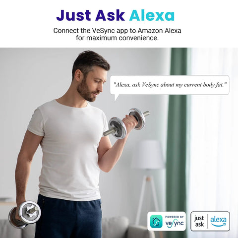 Man using Smart Scale For Body Weight And Fat Percentage With BMI And Muscle Mass Analysis, Full Body Composition Using Bluetooth