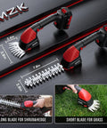 Go-To 2-In-1 Cordless Hedge Trimmer And Grass Shear with two blades and ergonomic handle for trimming shrubs and grass