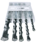 Makita 5-piece SDS-Plus drill bit set with carbide tipped bits for concrete and masonry.