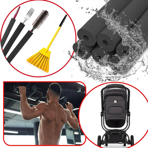 Pro Grade Foam Pipe Insulation Wrap Kit 1/4 To 2 Inch Diameter Waterproof Closed Cell Foam For Copper Pipes Antifreeze Insulation.