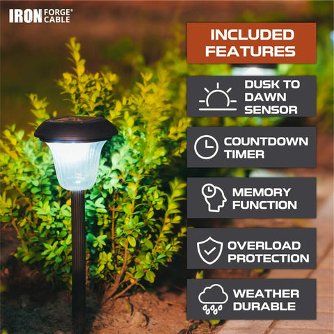 200 Watt Low Voltage Landscape Lighting Transformer With Dusk To Dawn Sensor And Countdown Timer Auto Mode 120V AC To 12V AC Outdoor Lighting All Weather