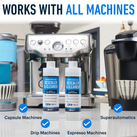 Universal Descaling Solution For Coffee Makers And Espresso Machines Deep Cleans Limescale From Keurig Nespresso Breville And More