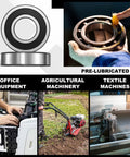 6208-2RS Deep Groove Ball Bearing 40x80x18 mm in various machinery applications