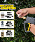 Snubby Pressure Washer Gun With Foam Cannon Attachment For Thick Clinging Foam Short Handle Design For Gas Or Electric Washers Ideal For Car Washing Detailing And Home Cleaning Projects with adapters