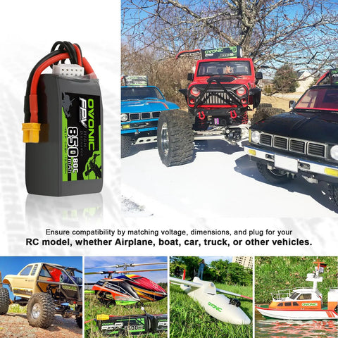 4S 14.8V 850mAh 80C Lipo Battery With XT30 Connector For RC Drones FPV Racing Quadcopters Planes And Helis Soft Case Pack JST XHR 5P