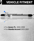 Hydraulic Power Steering Rack And Pinion Assembly Replacement For Honda Accord 2003-2007 And Acura TL 2004-2008 V6 OE 26-2703