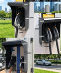 Kickass Hella Tough Outdoor EV Charger Cover Weatherproof Rain Snow And Sun Protective Shell dimensions on wall-mounted station.