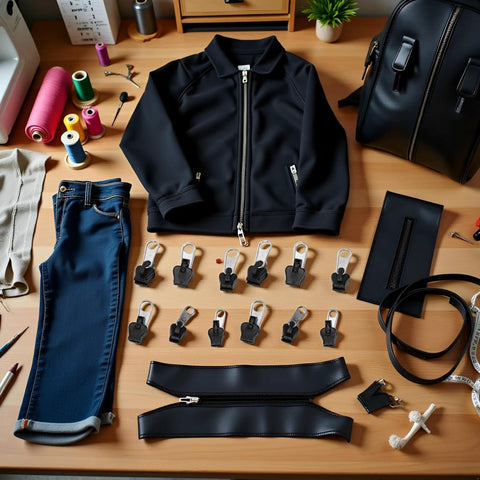 Universal Zipper Repair Kit With 12 Black Replacement Sliders For Jackets Jeans Bags And More Quick Fix At Home visible