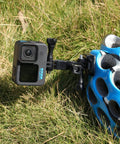 Adjustable 3 Way Pivot Arm Mount With Long And Short Straight Joints For GoPro Hero 13 To 1 And AKASO Campark Action Cameras helmet mount