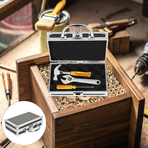 Open Compact Toolbox Organizer With Reinforced Handle For Hand Tools And Accessories Portable Small Tool Storage Box Pro Grade Case