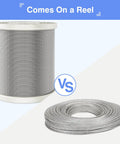 1/8 Inch T316 Stainless Steel Cable Railing Kit for Outdoor Decks and Marine Use Saltwater Ready Reel vs Coil