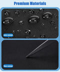 Close-up of water-resistant material showing droplets and a wear-resistant surface for the Beat The Elements EV Charger Cover For Chevy Blazer Ev.
