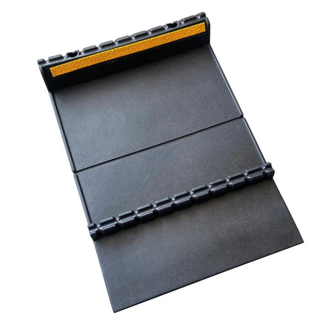 Self Adhesive Anti Skid Rubber Car Parking Guide Mat 2 Pack With Reflective Strips For Cars And Trucks Durable Garage Wheel Stopper 23.6 X 15.7 X 2.8 Inches Easy Install Reusable
