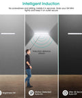 78 LED Closet Lights 16 Inch Under Cabinet Motion Activated USB Rechargeable Night Light in use demonstration