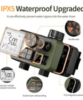 IPX5 Waterproof Upgraded Two Zone Sprinkler Timer With Dual Outlet Hose Timer, Programmable for Lawn Yard Pool