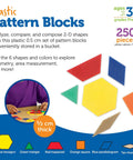 Pattern Block Set With 250 Pieces For Geometry And Pattern Design, Classroom Must Haves, Homeschool Math Tools, ages 3+