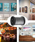 Heavy Duty Stainless Steel Picture Hanging Wire 1.5mm Diameter 100 Feet Long Includes 40 Aluminum Crimping Sleeves
