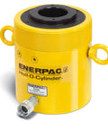 Beefy 100 Ton Single Acting Hollow Plunger Hydraulic Cylinder With One Port 3 Inch Stroke Spring Return For Testing