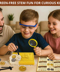 Pirate Treasure Dig Kit for Kids 6 and Up, Uncover 16 Plus Realistic Ancient Coin Replicas, Fool's Gold and Pirate Charms, STEM Archaeology Craft for Necklace Making, Coin Collecting Gift for Curious Explorers. kids digging coin replicas