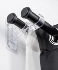 No Drill Adhesive Double Curtain Rod Brackets Set Of 4 Renter Friendly Heavy Duty Curtain Holders, clear dual rod design.